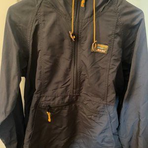 L.L.Bean Quarter-Zip Rain/Wind Hooded Jacket (Black)